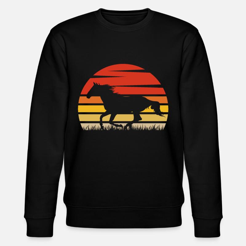 Cheval rétro - Sweat bio CHANGER Stanley/Stella Unisexe - noir