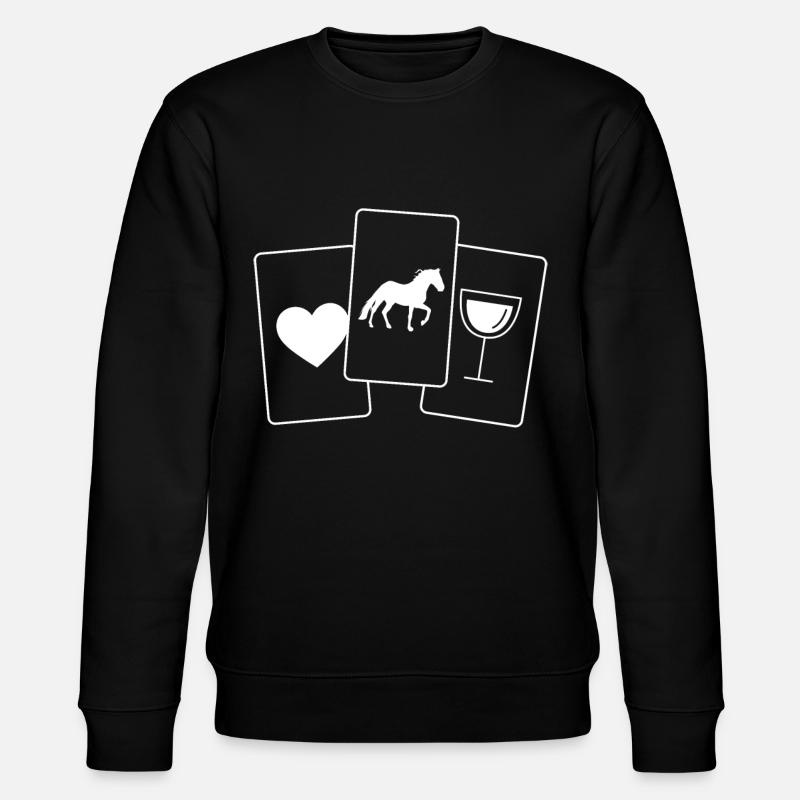 Coeur - Vin - Cheval - - Sweat bio CHANGER Stanley/Stella Unisexe - noir