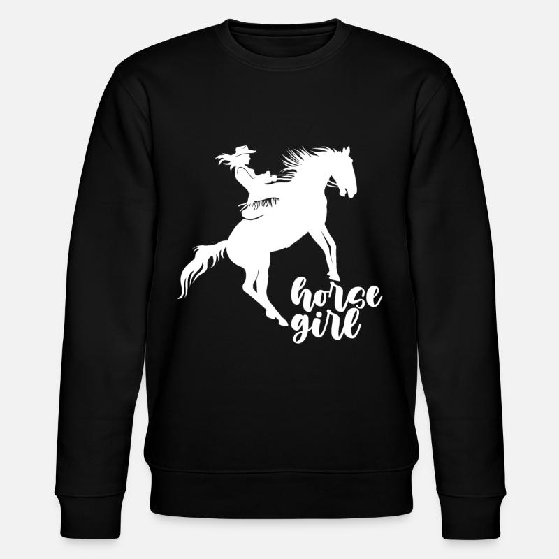 Pferd Mädchen - - Stanley/Stella Unisex Bio-Sweatshirt CHANGER - Schwarz