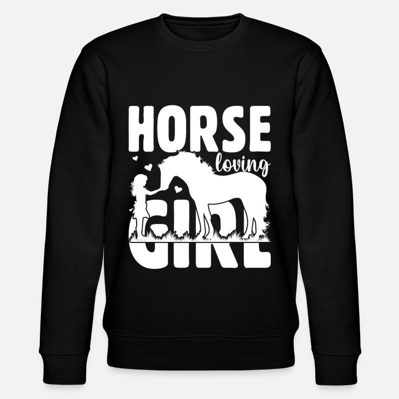 Fille aimant les chevaux - - Sweat bio CHANGER Stanley/Stella Unisexe - noir