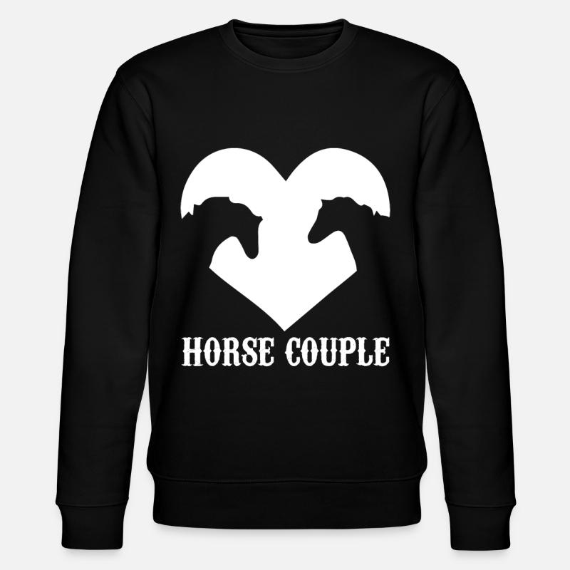 Pferd Pärchen - - Stanley/Stella Unisex Bio-Sweatshirt CHANGER  - Schwarz