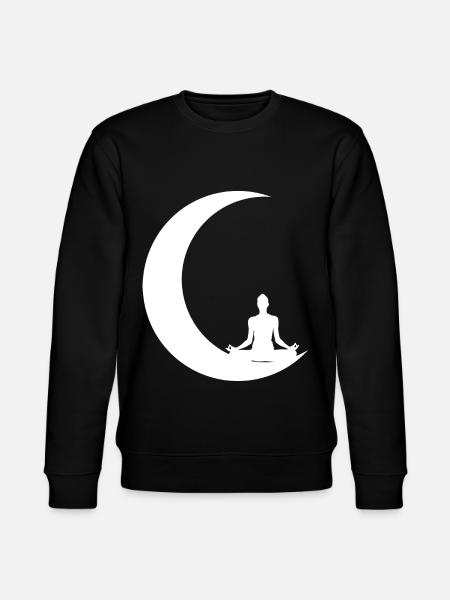 Crescent Moon - Yoga - - Stanley/Stella CHANGER Unisex Organic Sweatshirt - black