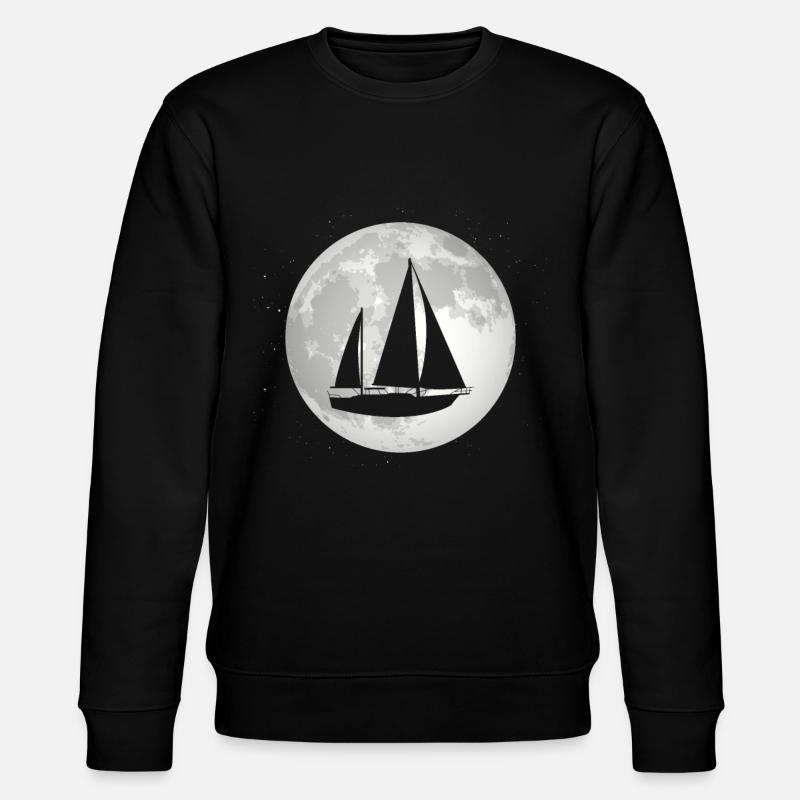 Pleine Lune - Voile - - Sweat bio CHANGER Stanley/Stella Unisexe - noir