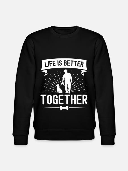 Life is better together - Stanley/Stella CHANGER Unisex Organic Sweatshirt - black