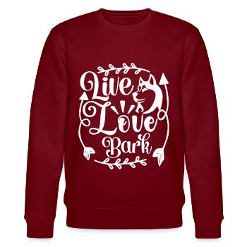 Leben Liebe Bellen - - Stanley/Stella Unisex Bio-Sweatshirt CHANGER  - Burgunderrot - Vorne - Nik (191cm) & Marisol (170cm)