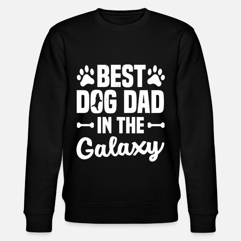 Bester Hundepapa der Galaxis - schwarz - Stanley/Stella Unisex Bio-Sweatshirt CHANGER  - Schwarz