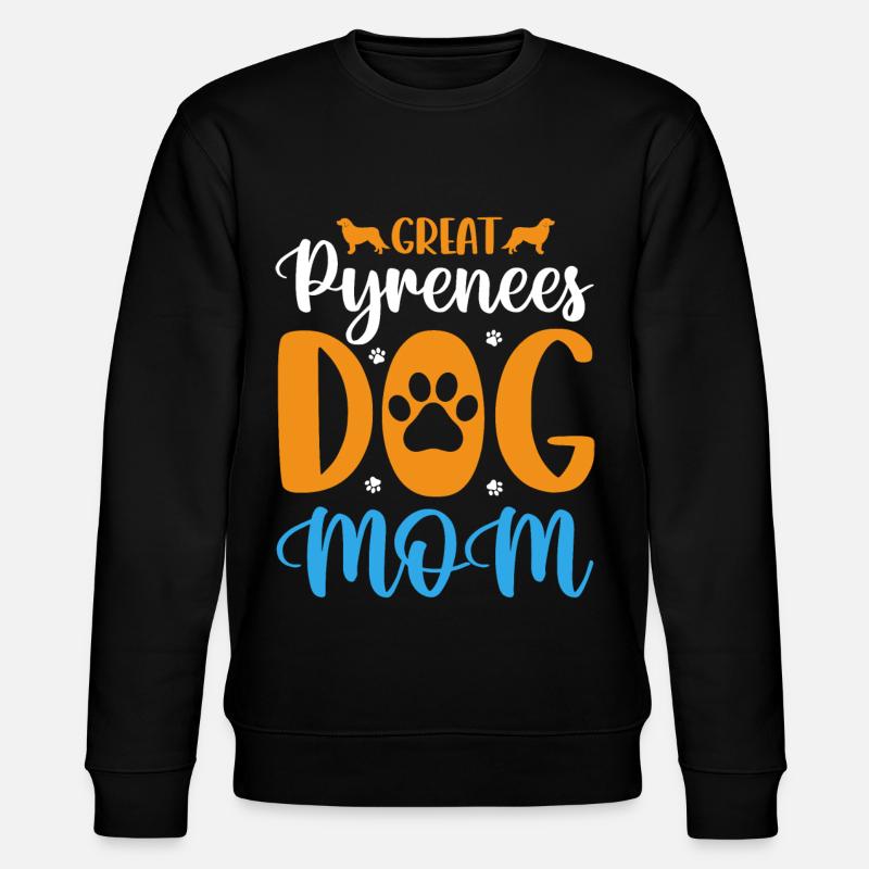 Great Pyrenees Hundemama - Stanley/Stella Unisex Bio-Sweatshirt CHANGER - Schwarz