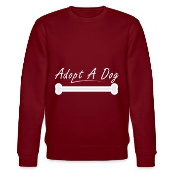 Adopt a dog - Stanley/Stella CHANGER Unisex Organic Sweatshirt - burgundy - Front - Nik (191cm) & Marisol (170cm)