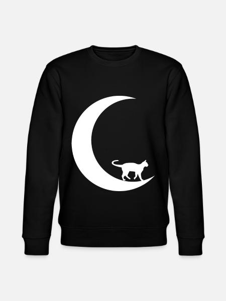 Crescent Moon - Cat - - Stanley/Stella CHANGER Unisex Organic Sweatshirt - black
