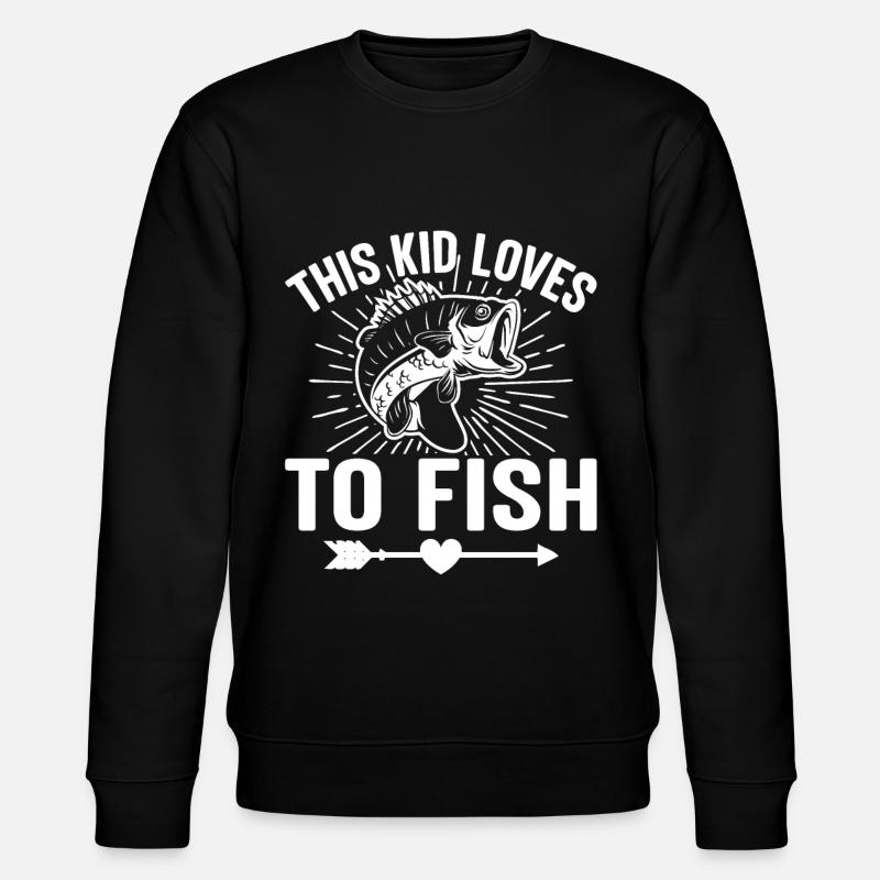 Cet enfant adore pêcher - - Sweat bio CHANGER Stanley/Stella Unisexe - noir