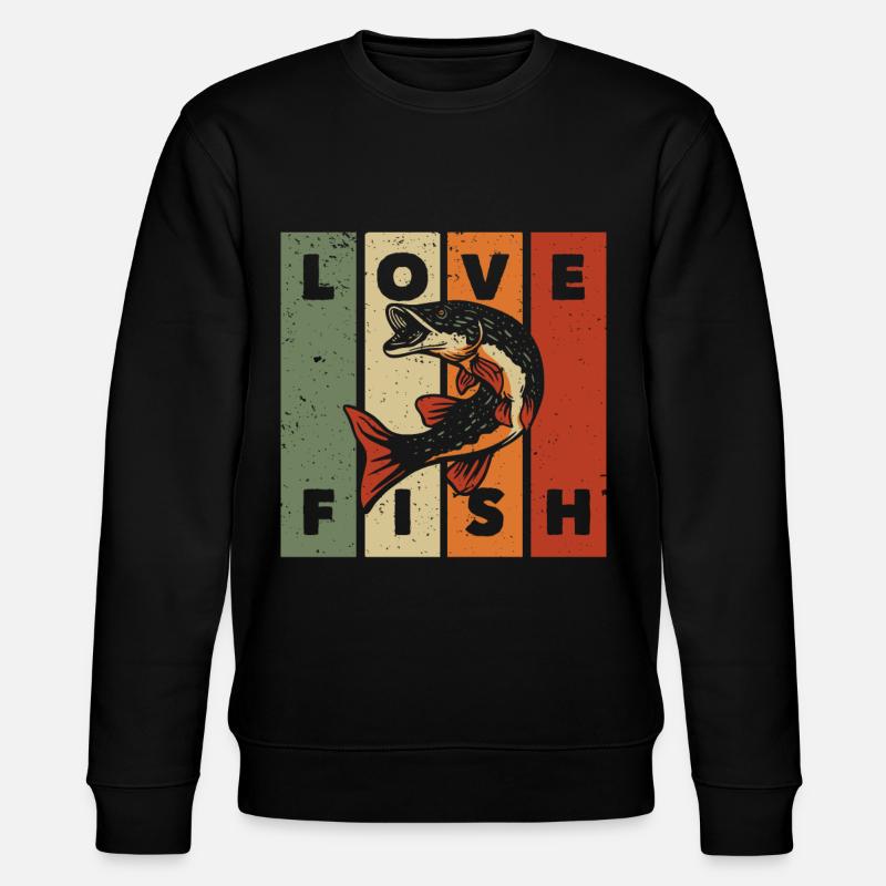J’adore le poisson - - Sweat bio CHANGER Stanley/Stella Unisexe - noir