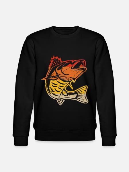 Retro fish - Stanley/Stella CHANGER Unisex Organic Sweatshirt - black