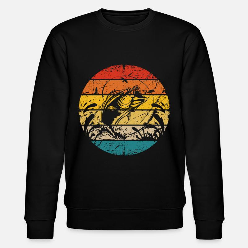 Pêche rétro - Sweat bio CHANGER Stanley/Stella Unisexe - noir