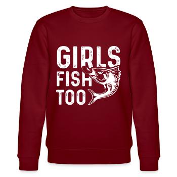 Les filles pêchent aussi - Sweat bio CHANGER Stanley/Stella Unisexe - bordeaux - Devant - Nik (191cm) & Marisol (170cm)