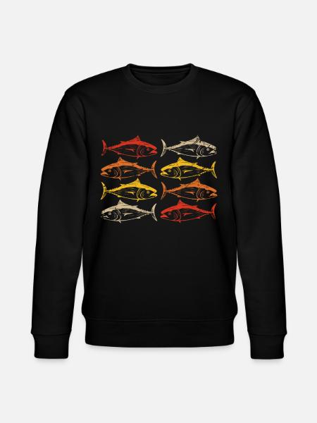 Fishing Retro - Stanley/Stella CHANGER Unisex Organic Sweatshirt - black