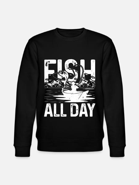 Fish all day - Stanley/Stella CHANGER Unisex Organic Sweatshirt - black