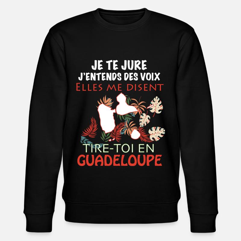Guadeloupe Je T'Aime - Sweat bio CHANGER Stanley/Stella Unisexe - noir