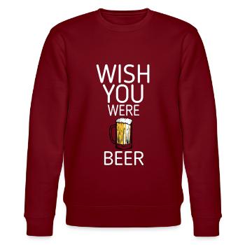 Beer garden beer bottle beer beer tent beer mug - Stanley/Stella CHANGER Unisex Organic Sweatshirt - burgundy - Front - Nik (191cm) & Marisol (170cm)