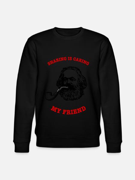 Communism ghost gift pipe Marx - Stanley/Stella CHANGER Unisex Organic Sweatshirt - black