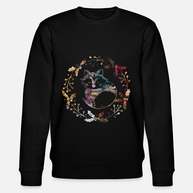 Happy fox - Stanley/Stella CHANGER Unisex Organic Sweatshirt - black