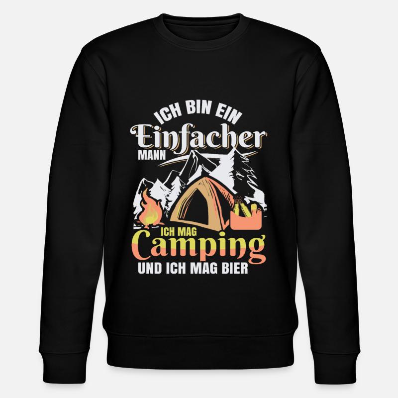 Camping Bier Camper Herren Wohnwagen - Stanley/Stella Unisex Bio-Sweatshirt CHANGER  - Schwarz