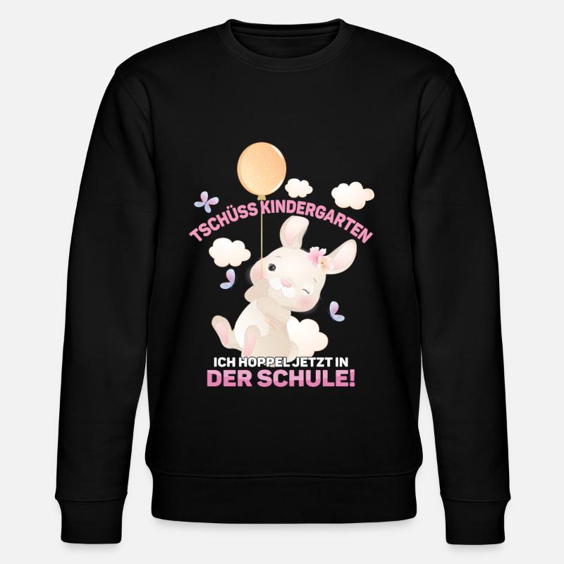 Kindergarten ist vorbei, Tschüss! - Stanley/Stella Unisex Bio-Sweatshirt CHANGER  - Schwarz