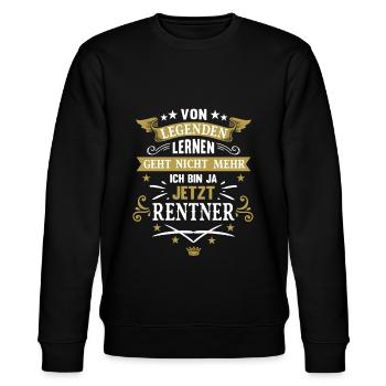 Rentner Von Legenden Lernen Ruhestand Geschenkidee - Stanley/Stella Unisex Bio-Sweatshirt CHANGER  - Schwarz - Vorne - Nik (191cm) & Marisol (170cm)