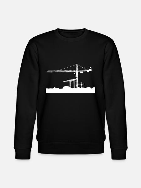 Kran Baustelle - Stanley/Stella Unisex Bio-Sweatshirt CHANGER  - Schwarz