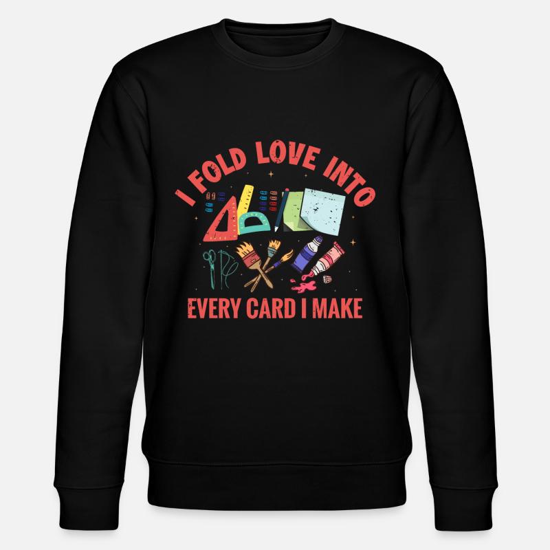 Karten Basteln Künstler Geschenk-Idee - Stanley/Stella Unisex Bio-Sweatshirt CHANGER  - Schwarz