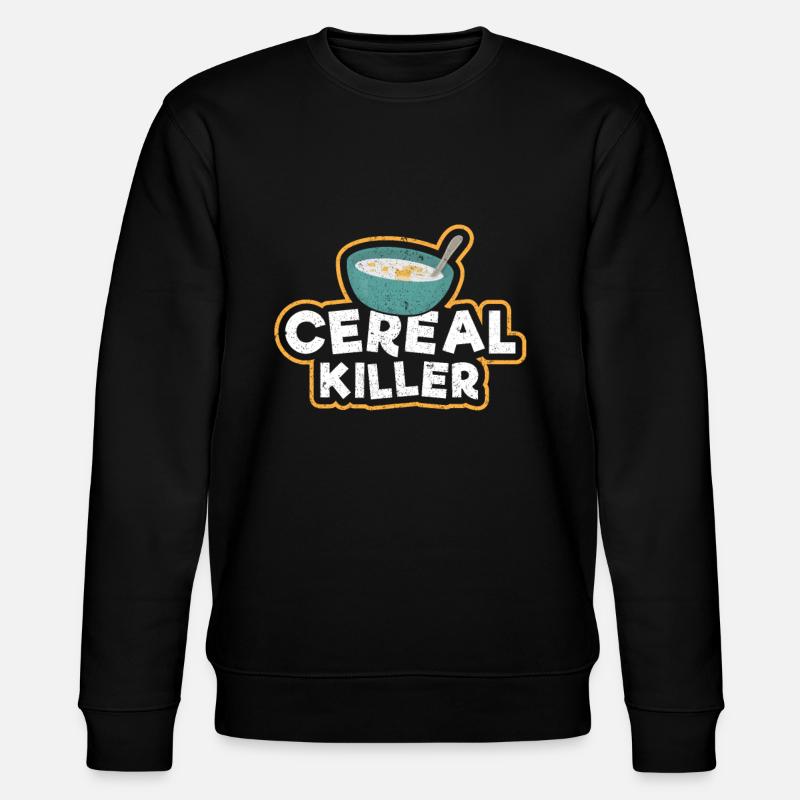 Cereal Killer Muesli marshmallows Gift - Stanley/Stella CHANGER Unisex Organic Sweatshirt - black