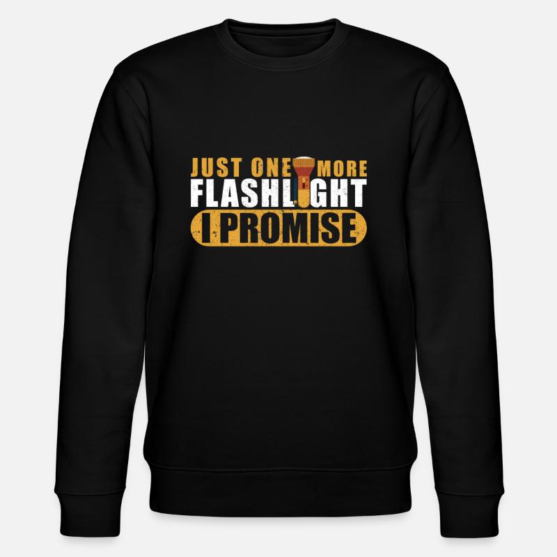 Flashlight funny saying Flashlight LED - Stanley/Stella CHANGER Unisex Organic Sweatshirt - black