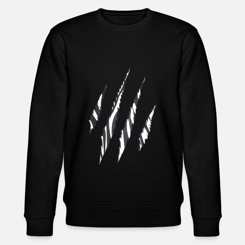 Zebra Zebra Pattern Claw Pattern - Stanley/Stella CHANGER Unisex Organic Sweatshirt - black