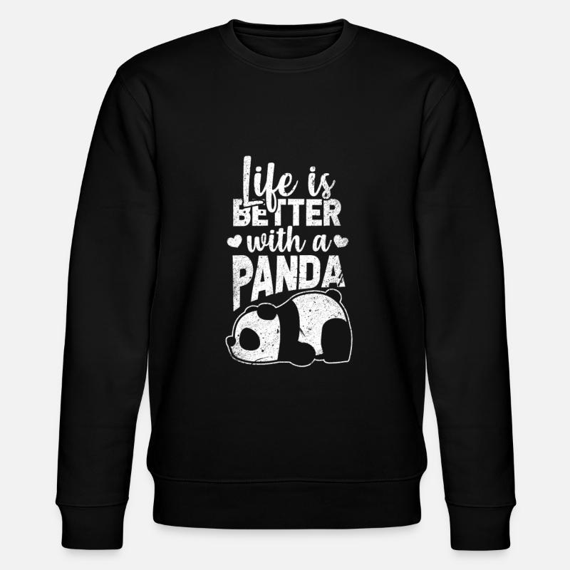 panda - Stanley/Stella CHANGER Unisex Organic Sweatshirt - black