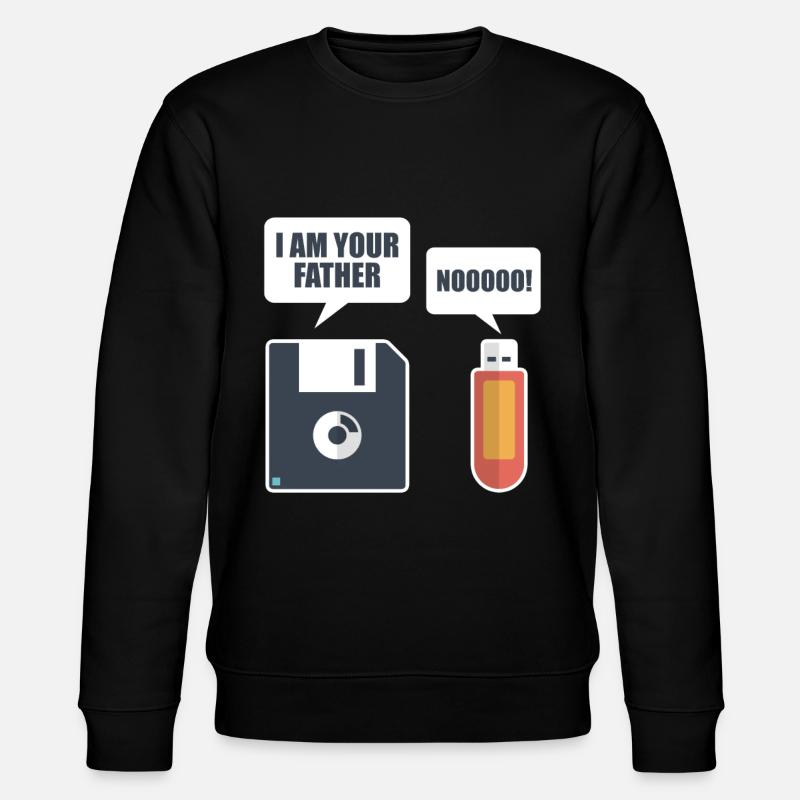 USB floppy disk - Stanley/Stella CHANGER Unisex Organic Sweatshirt - black