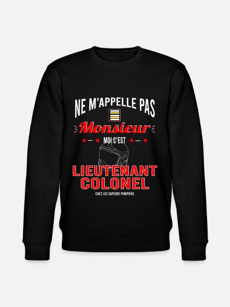 Sapeur pompier lieutenant colonel - Sweat bio CHANGER Stanley/Stella Unisexe - noir