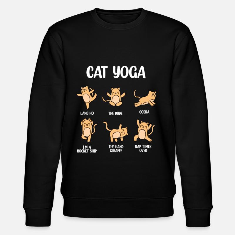 Yoga pour chats - Sweat bio CHANGER Stanley/Stella Unisexe - noir