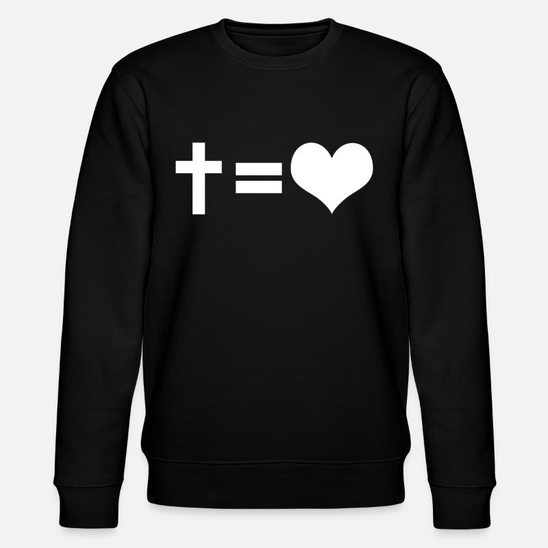 crucifix - Stanley/Stella CHANGER Unisex Organic Sweatshirt - black