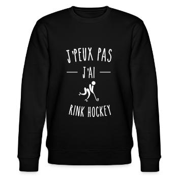 j'peux pas j'ai rink hockey - Sweat bio CHANGER Stanley/Stella Unisexe - noir - Devant - Nik (191cm) & Marisol (170cm)