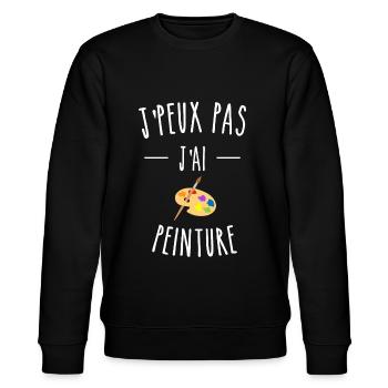 j'peux pas j'ai peinture palette couleurs - Sweat bio CHANGER Stanley/Stella Unisexe - noir - Devant - Nik (191cm) & Marisol (170cm)