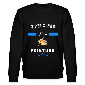 je peux pas j'ai peinture palette pinceau - Sweat bio CHANGER Stanley/Stella Unisexe - noir - Devant - Nik (191cm) & Marisol (170cm)
