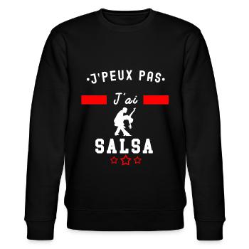 je peux pas j'ai salsa humour - Sweat bio CHANGER Stanley/Stella Unisexe - noir - Devant - Nik (191cm) & Marisol (170cm)