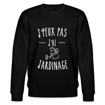 j peux pas j'ai jardinage - Sweat bio CHANGER Stanley/Stella Unisexe - noir - Devant - Nik (191cm) & Marisol (170cm)