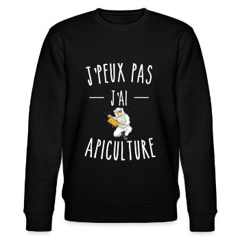 je peux pas j'ai apiculture - Sweat bio CHANGER Stanley/Stella Unisexe - noir - Devant - Nik (191cm) & Marisol (170cm)