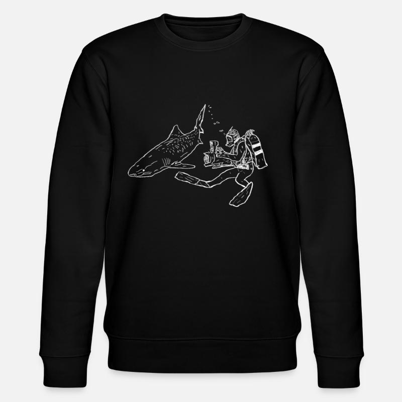 Shark Diver - Stanley/Stella CHANGER Unisex Organic Sweatshirt - black