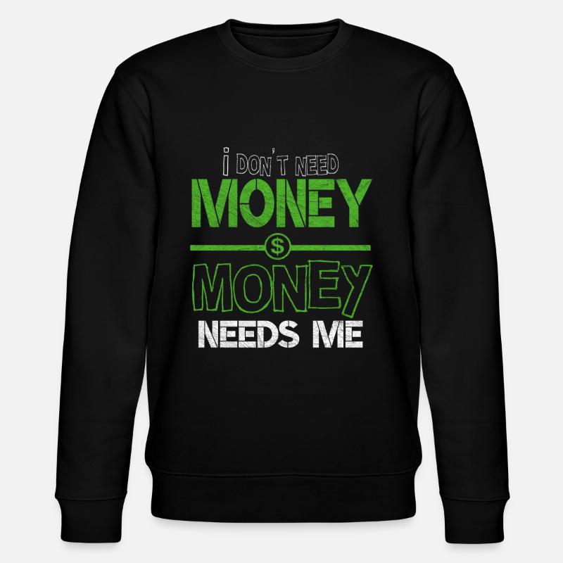 Geld - Stanley/Stella Unisex Bio-Sweatshirt CHANGER  - Schwarz