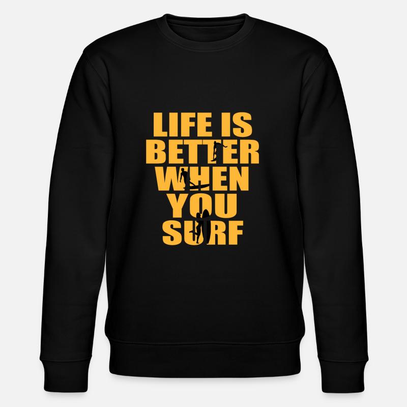Surfer Surfen Surf - Stanley/Stella Unisex Bio-Sweatshirt CHANGER  - Schwarz