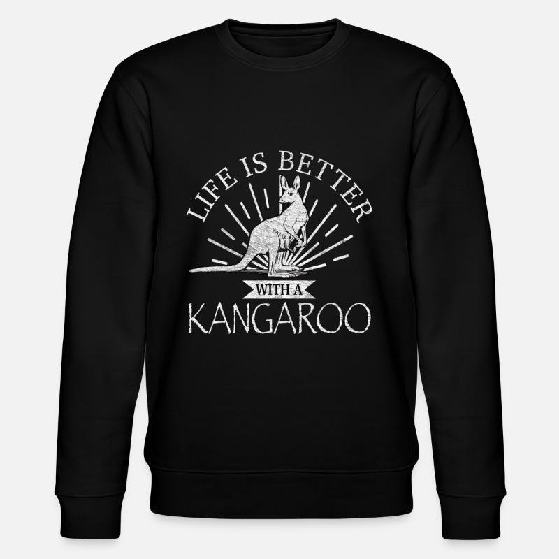 Kangaroo - Stanley/Stella Unisex Bio-Sweatshirt CHANGER  - Schwarz