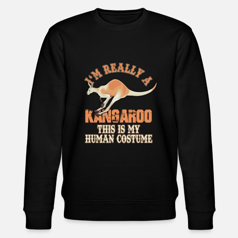 Kangaroo - Stanley/Stella Unisex Bio-Sweatshirt CHANGER  - Schwarz