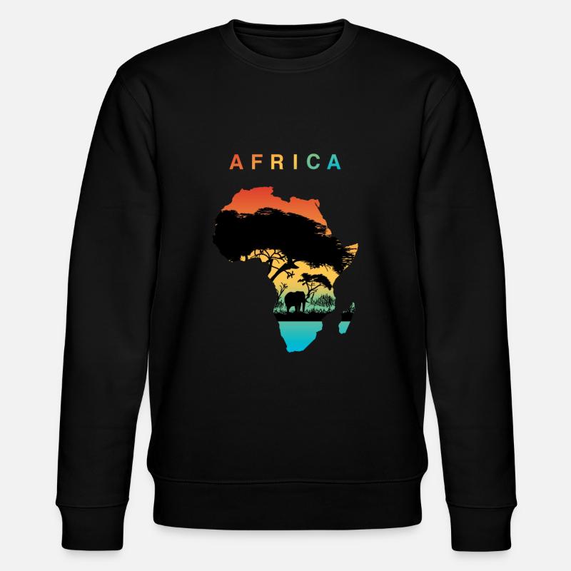 Drapeau éléphant d'Afrique - Sweat bio CHANGER Stanley/Stella Unisexe - noir