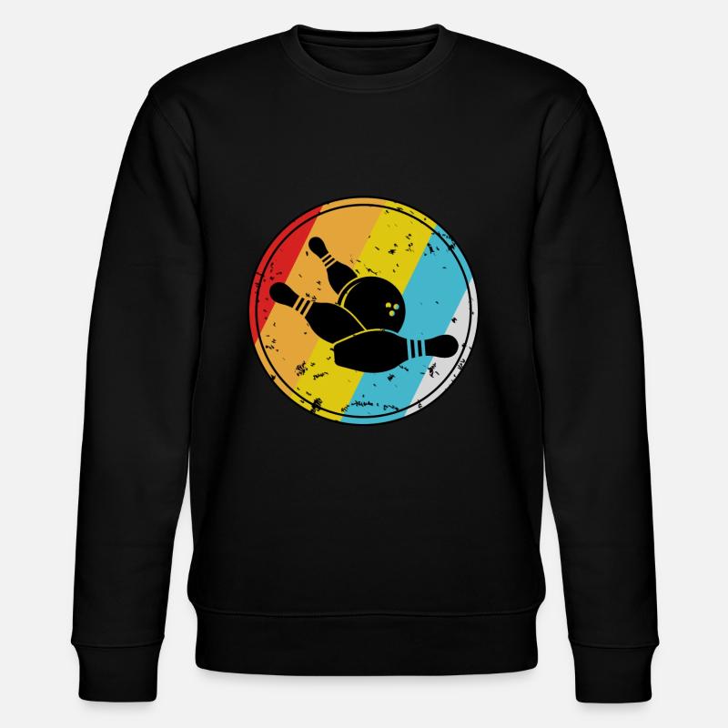 Boule de bowling rétro - Sweat bio CHANGER Stanley/Stella Unisexe - noir